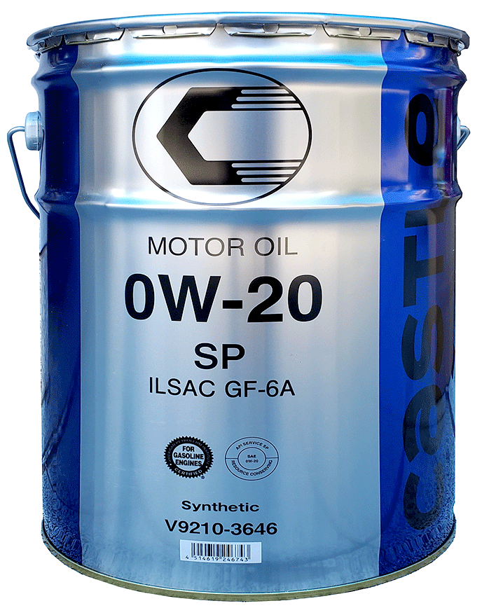 トヨタ キャッスルオイル SP 0W20-20L 4サイクルガソリンエンジン用オイル 0W-20 キャッスルモーターオイル  全合成油【V9210-3646】