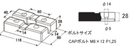 大野ゴム　リフト用ゴムパッド　リフトパッド交換　メンテナンス　ON-1005　2セット（4個）